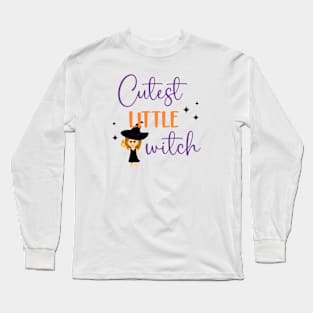 Halloween, Cute Little Witch Long Sleeve T-Shirt